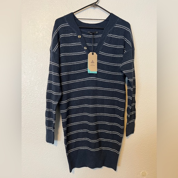 Prana Milani Nautical Stripe Henley Dress - Picture 2 of 10